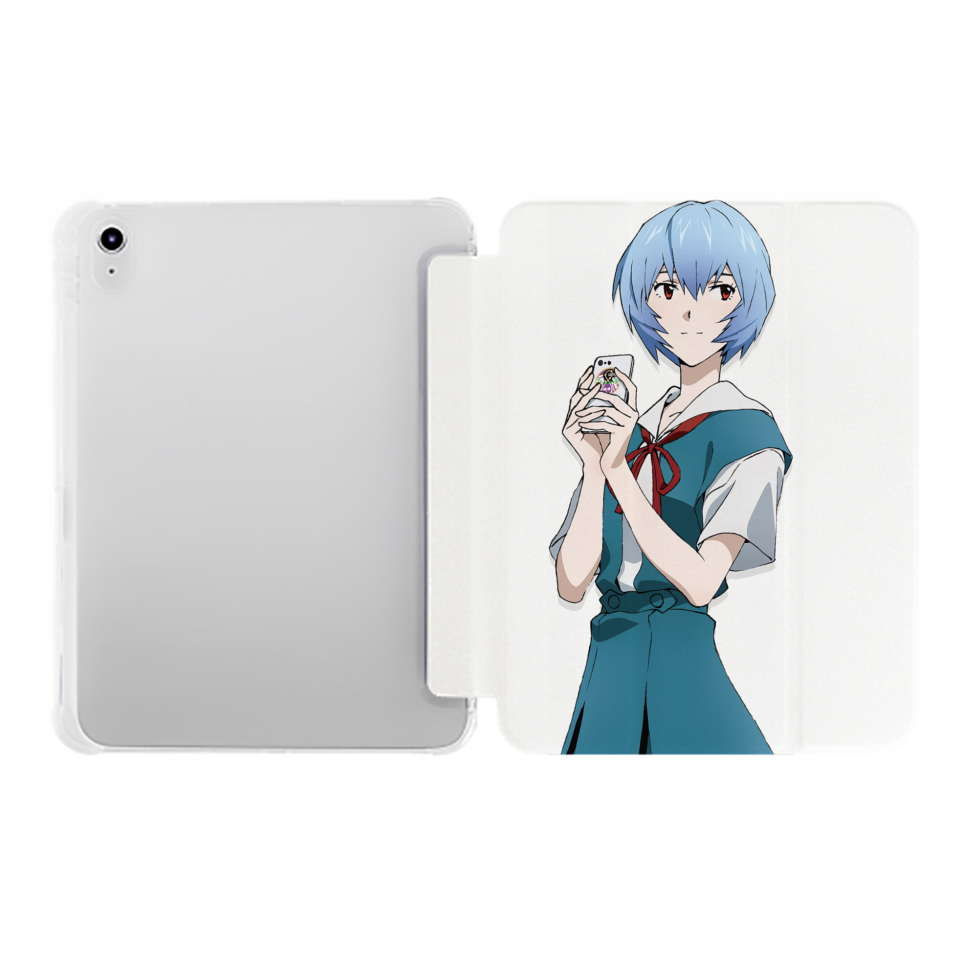 （画像用） EVA 新世紀エヴァンゲリオン IPad ケース ペン収納付き 三つ折りスタンド PUレザー×シリコン 対応機種9.5/10.5/10.9インチ
